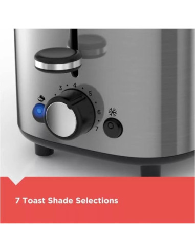 TOSTADORA BLACK DECKER 2 REBANADAS 7 NIVELES ACERO INOX.
