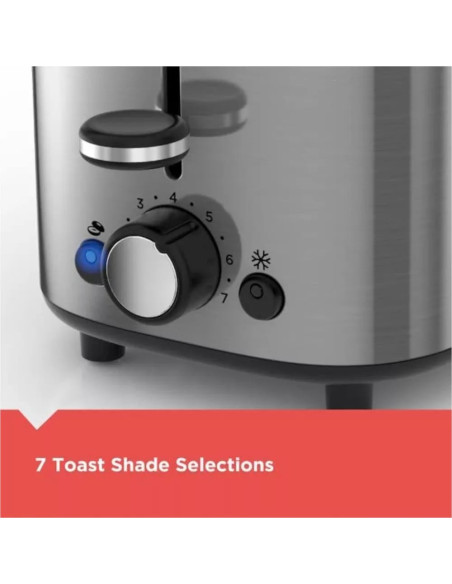 TOSTADORA BLACK DECKER 2 REBANADAS 7 NIVELES ACERO INOX.
