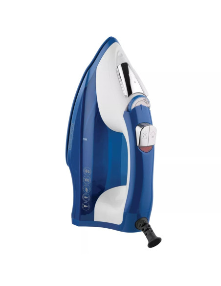 PLANCHA DE ROPA BLACK DECKER LIGHT EASY 1200W SUELA ANTIADHERENTE TRUEGLIDE SMARTSTEAM BLANCO AZUL