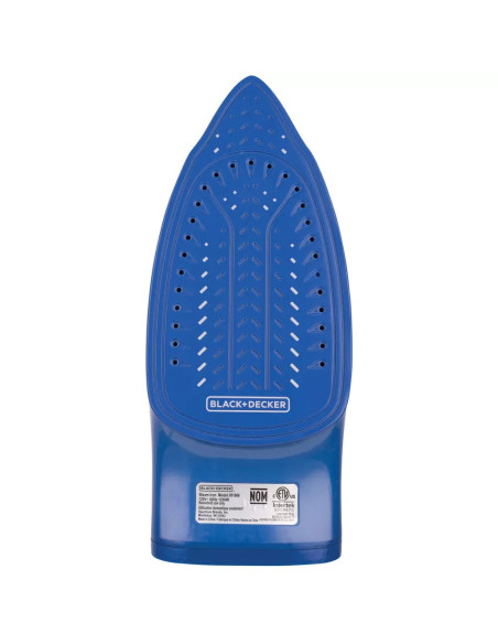 PLANCHA DE ROPA BLACK DECKER LIGHT EASY 1200W SUELA ANTIADHERENTE TRUEGLIDE SMARTSTEAM BLANCO AZUL